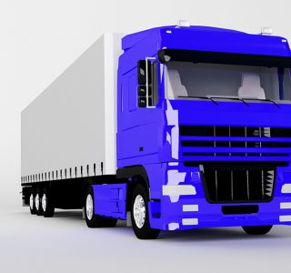 Transport en aflevering van stalen onderdelen met vrachtwagen